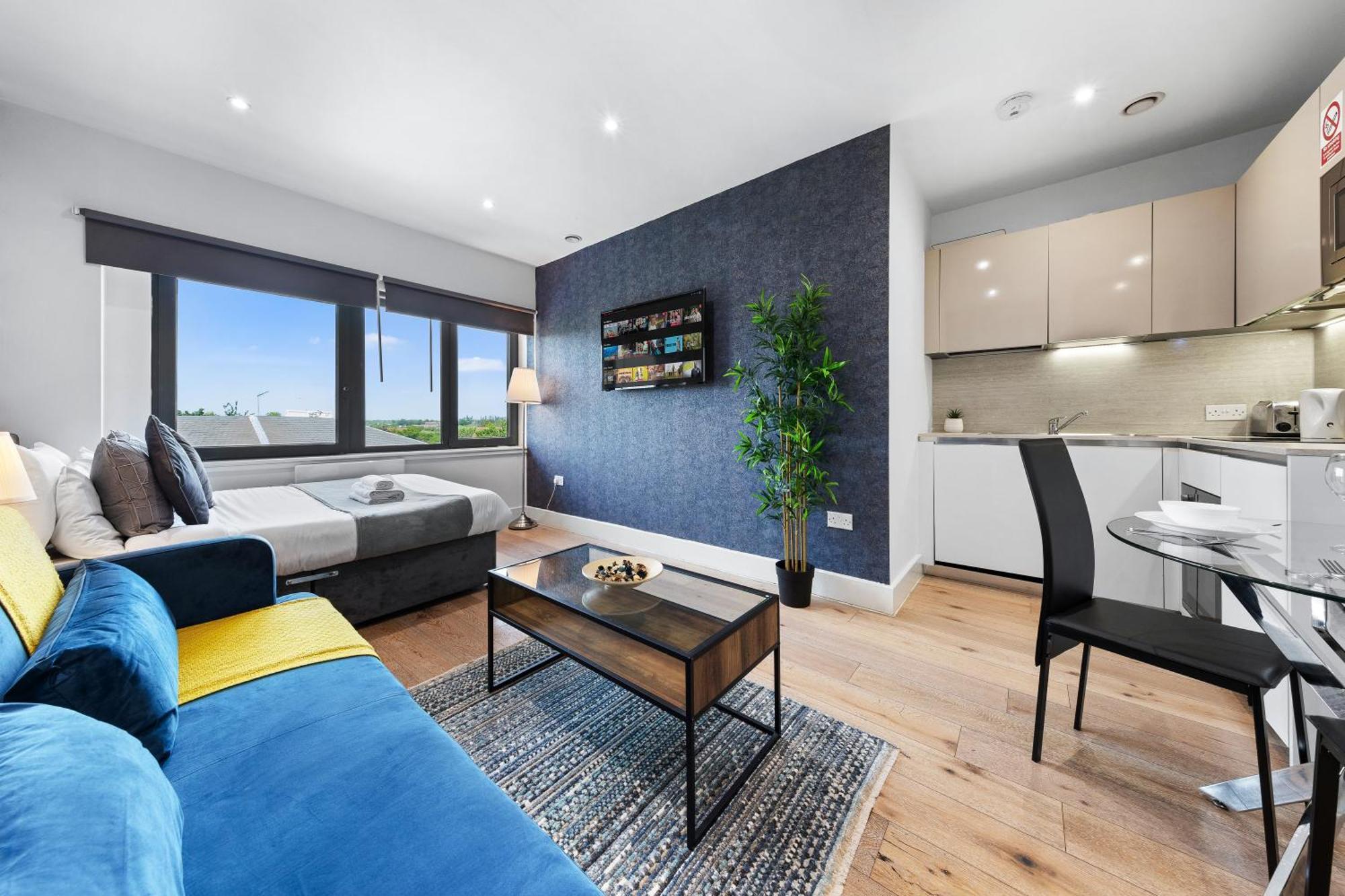 Modern One Bedroom Flat - Sleeps 5 -Near Heathrow - London Ub3 Exteriör bild